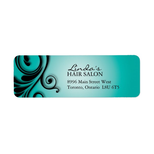 Hair Salon Address Labels (Vorne)