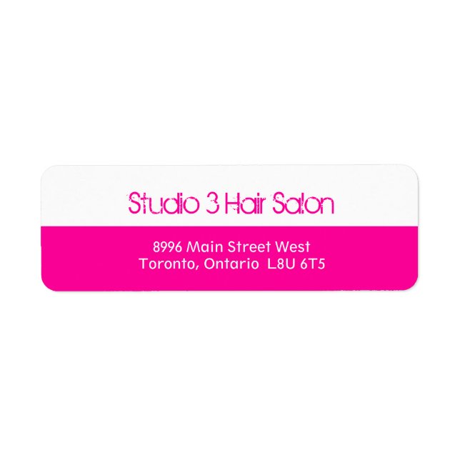 Hair Salon Address Labels (Vorne)