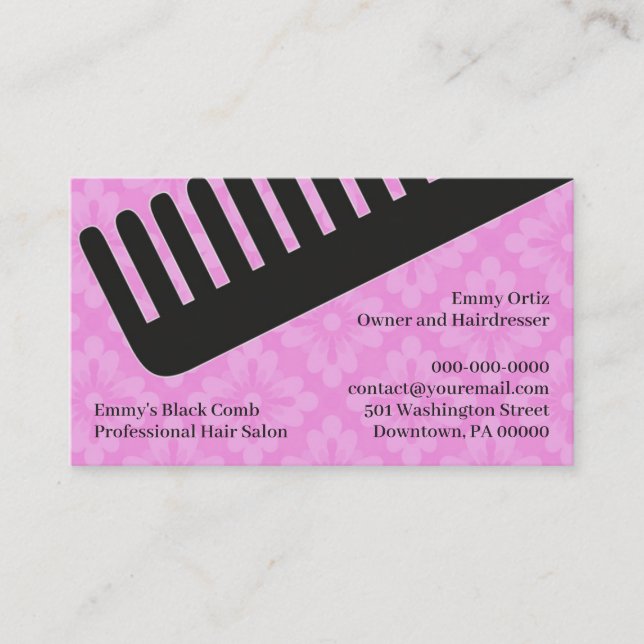 Hair Salon Business Card mit Terminabsprache Terminkarte (Vorderseite)