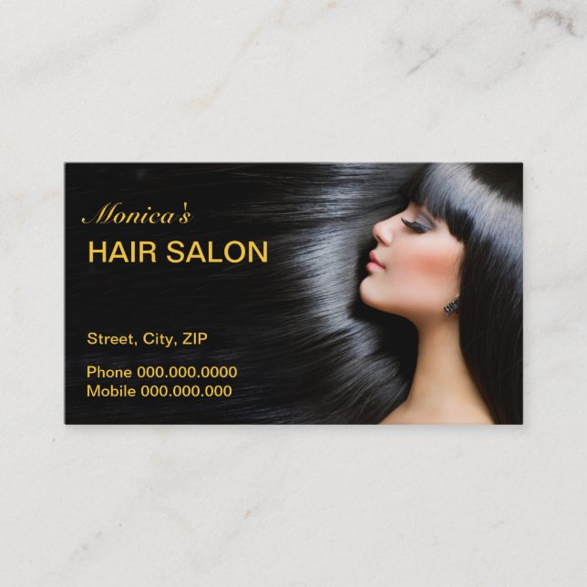 Hair Salon Business Card Terminkarte (Vorderseite)