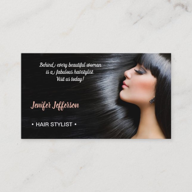 Hair Salon Business Card Terminkarte (Vorderseite)