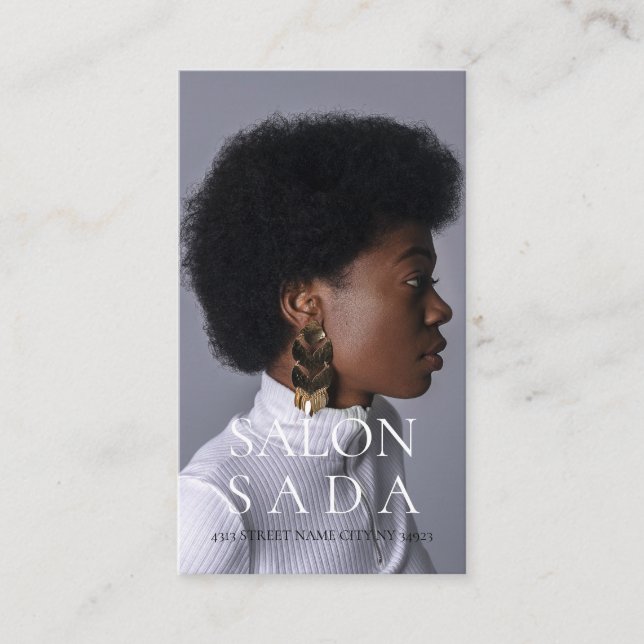 Hair Salon Business Card Visitenkarte (Vorderseite)