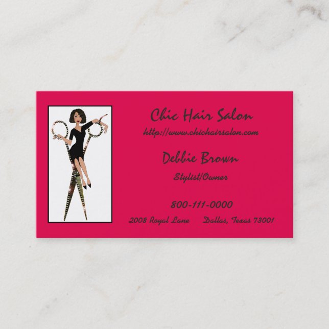 Hair Salon Business Cards mit DIVAtude Visitenkarte (Vorderseite)