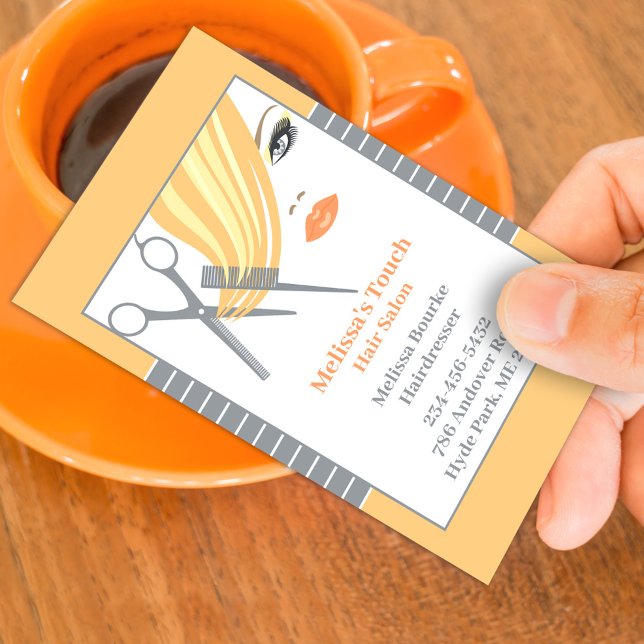 Hair Salon Business Cards Visitenkarte (Von Creator hochgeladen)