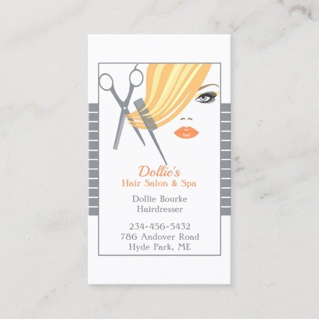 Hair Salon Business Cards Visitenkarte (Vorderseite)
