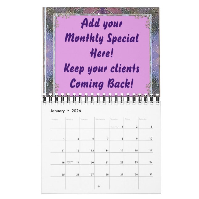 Hair Salon Company Kalender Kunden Geschenk (Jan 2026)