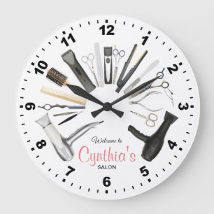 Hair Salon Decorative Wall Clock Große Wanduhr