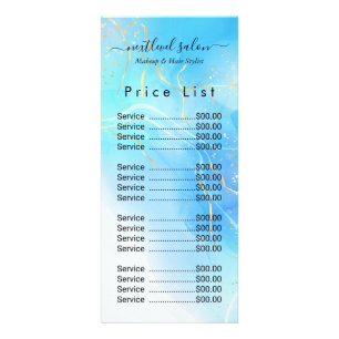 Hair Salon Elegante Preis Rackkarte Werbekarte