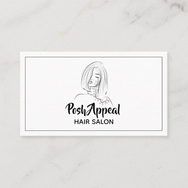 Hair Salon Hairstylist  Visitenkarte (Vorderseite)