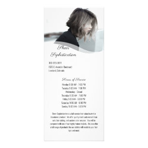 Hair Salon Service Menu Rack Card Werbekarte