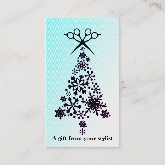 Hair salon styist holiday couon gift card xmas rabattkarte (Vorderseite)