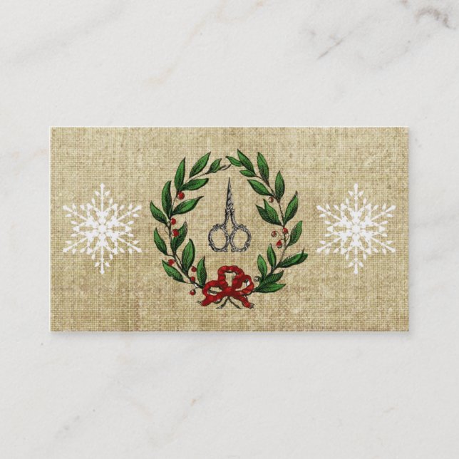 Hair salon stylist holiday coupon gift card xmas (Vorderseite)