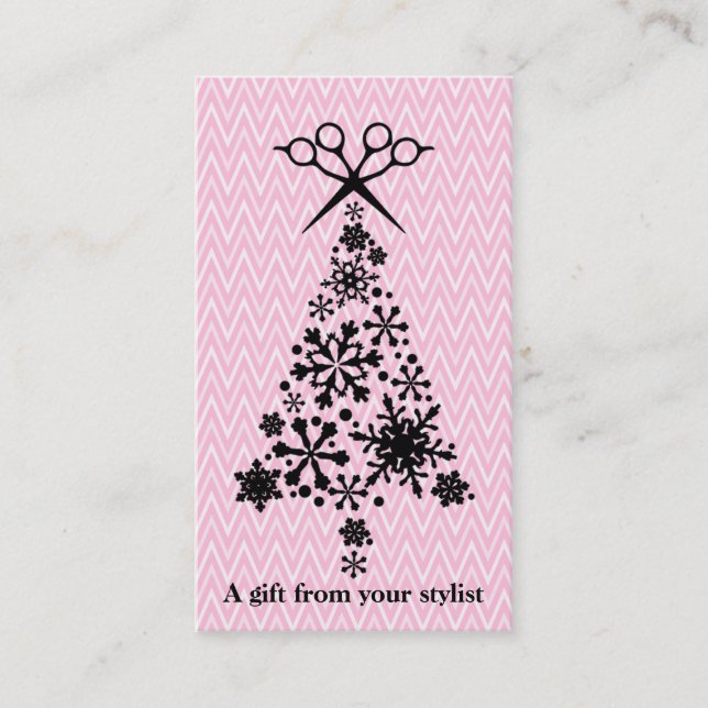 Hair salon stylist holiday coupon gift card xmas (Vorderseite)