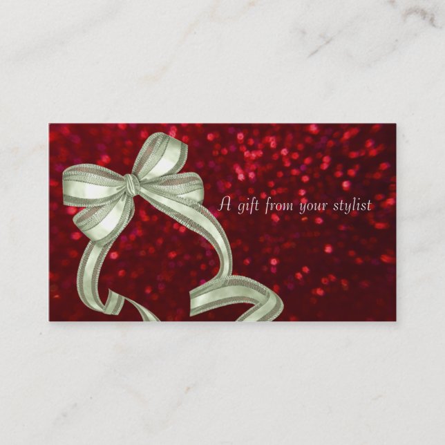 Hair salon stylist holiday coupon gift card xmas (Vorderseite)