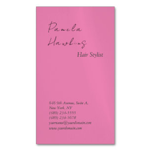 Hair stilvoll berufliche schlichte Rosa feminin Magnetische Visitenkarte