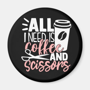 Hair Styist Salon Coffee Barber Hairrichter Magnet