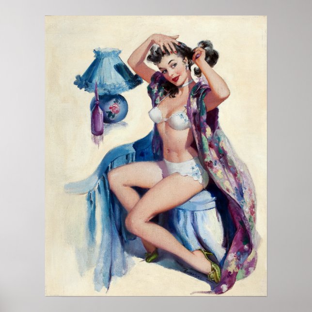 Hair Styling Pin Up Poster (Vorne)