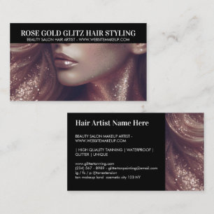 Hair Stylist Artist Retro Foto Visitenkarte