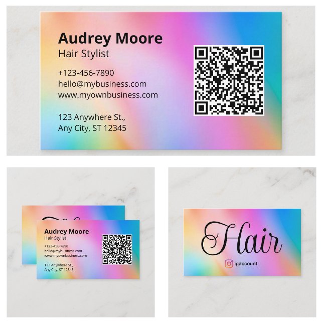 Hair Stylist Beauty Salon Branding Visitenkarte (Hair Stylist Beauty Salon Branding Business Card
)