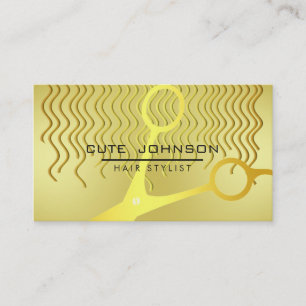 Hair Stylist Beruflich Fashion Gold Imitate Visitenkarte