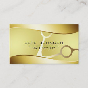 Hair Stylist Beruflich Fashion Gold Imitate Visitenkarte