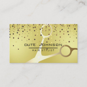 Hair Stylist Beruflich Fashion Gold Imitate Visitenkarte