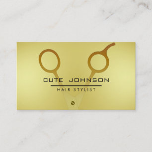 Hair Stylist Beruflich Saloon Fashion Gold Imitate Visitenkarte