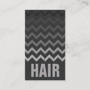 Hair Stylist Business Card - Cracked Gray Ombre Visitenkarte