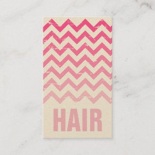 Hair Stylist Business Card - Cracked Pink Ombre Visitenkarte