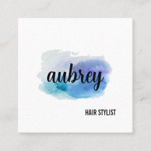 Hair Stylist Business Card - Look Beruflich & S Quadratische Visitenkarte
