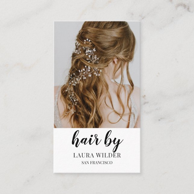 Hair Stylist Business Card Visitenkarte (Vorderseite)