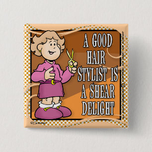 Hair Stylist Button