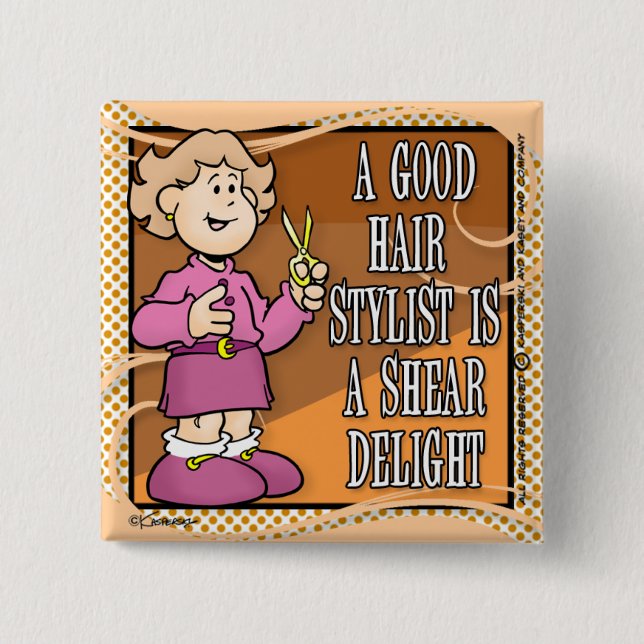 Hair Stylist Button (Vorderseite)