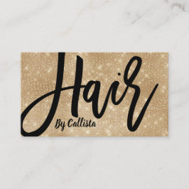 Hair Stylist Chic Gold Glitzer Moderne Typografie Visitenkarte
