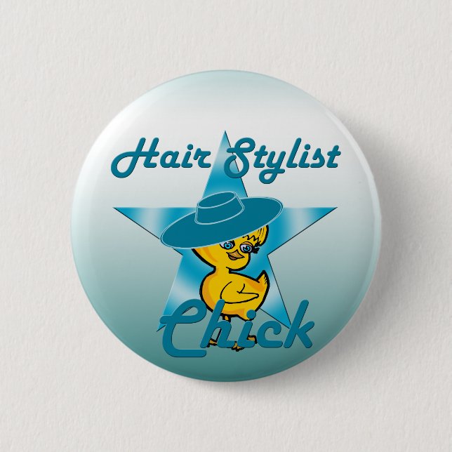 Hair Stylist Chick #7 Button (Vorderseite)