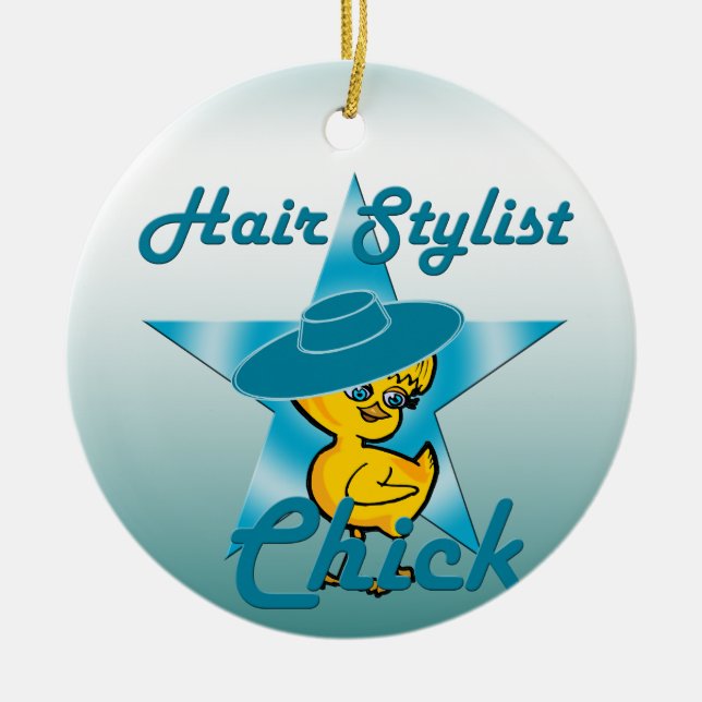 Hair Stylist Chick #7 Keramikornament (Vorne)