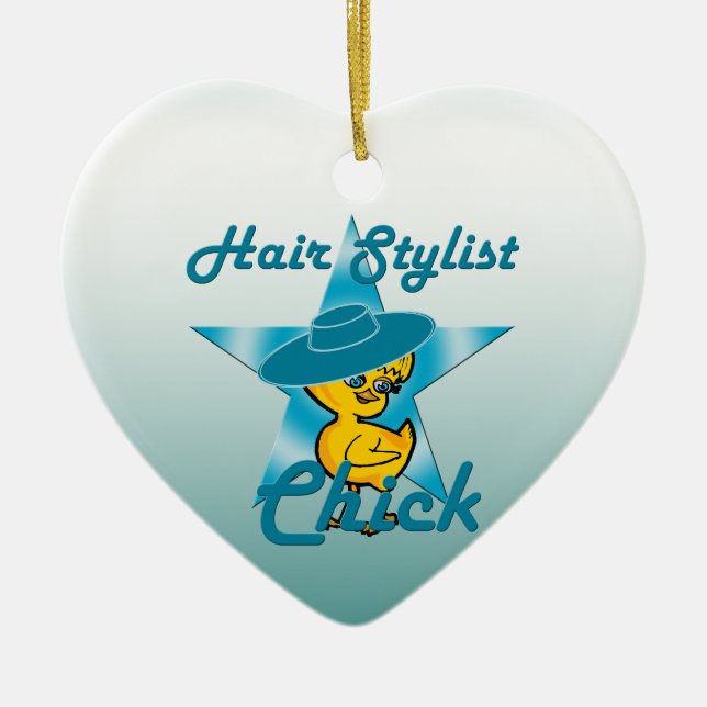 Hair Stylist Chick #7 Keramikornament (Vorne)