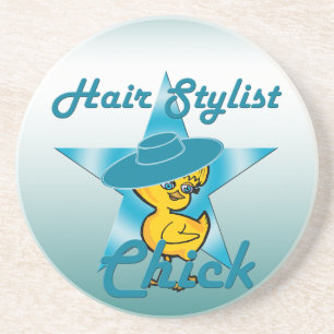 Hair Stylist Chick #7 Sandstein Untersetzer