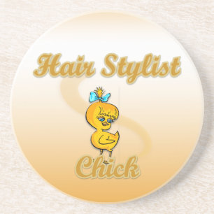 Hair Stylist Chick Sandstein Untersetzer