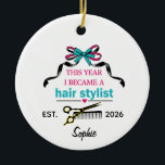 Hair Stylist,Custom Hair School Graduation Keramik Ornament<br><div class="desc">Hair Stylist Custom Hair School Graduation</div>