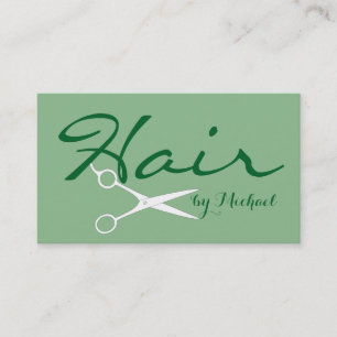 Hair Stylist Elegant Dark Sea Green Hintergrund #2 Visitenkarte