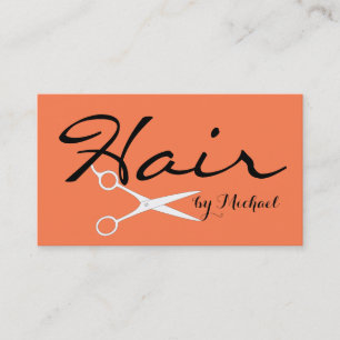 Hair Stylist Elegant Korallen Hintergrund #2 Visitenkarte