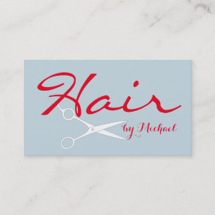 Hair Stylist Elegante Columbia Blue Background Visitenkarte