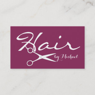 Hair Stylist Elegante Dark Raspberry Hintergrund Visitenkarte