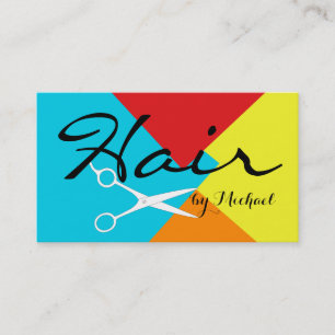 Hair Stylist Elegante Moderne Retro Farbe #4 Visitenkarte