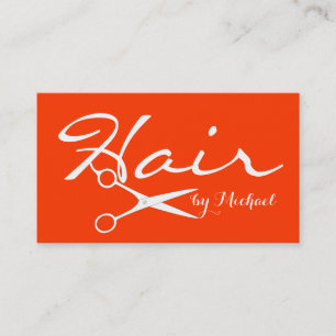 Hair Stylist Elegantes Coquelicot Hintergrund #2 Visitenkarte