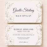 Hair Stylist Floral Blush Black  Visitenkarte<br><div class="desc">Promote your beauty brand with this hair stylist floral blush black business card. The elegant floral design paired with soft blush tones and bold black accents creates a stylish, professional look. The clean layout keeps contact details easy to read, making this card ideal for hair stylists, salon professionals, and beauty...</div>