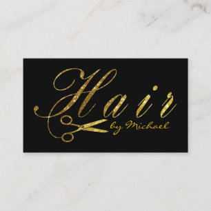 Hair Stylist Gold Scissors Script Termin #11