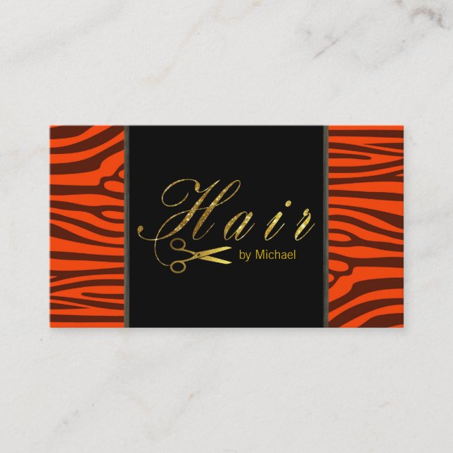 Hair Stylist Gold Scissors Script Termin #3 (Vorderseite)
