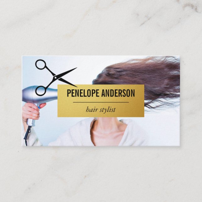 Hair Stylist | Hair Salon Visitenkarte (Vorderseite)